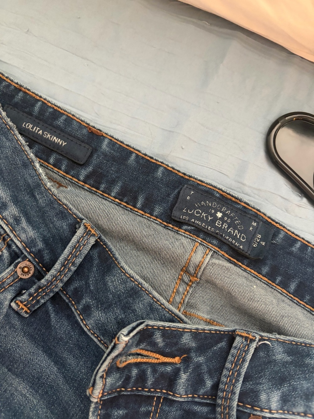 Lucky Brand Lolita Skinny Jeans - Dark Blue Denim